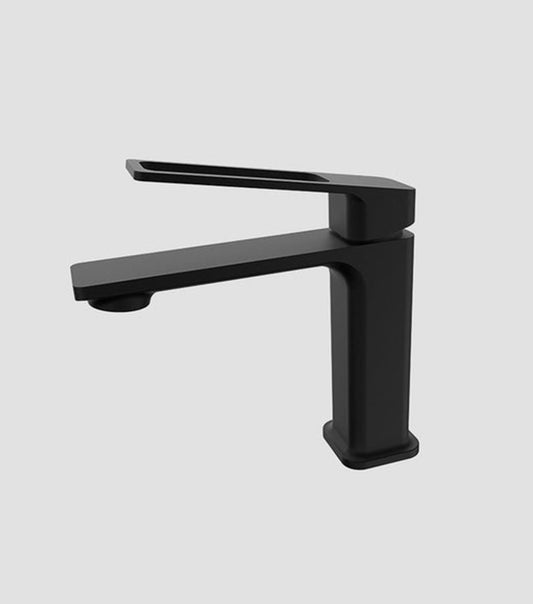 【New】Kitchen Brass/Stainless Steel Square Vanity Faucet - Matte Black